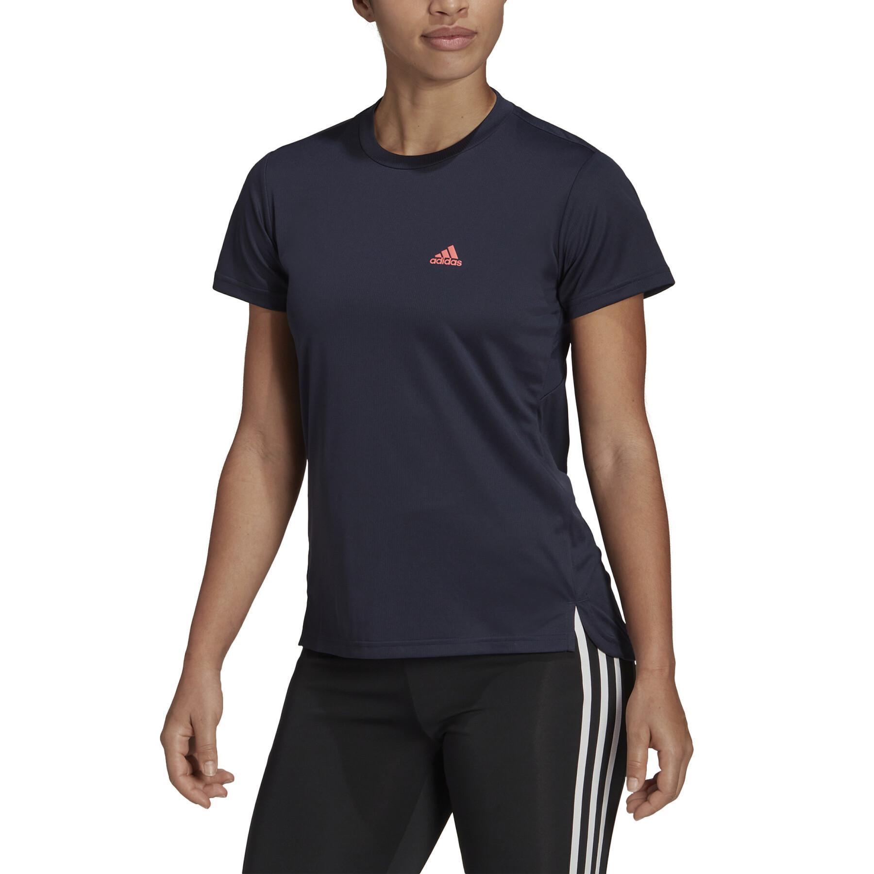 T-shirt femme adidas AEROREADY Designed 2 Move 3-Stripes Sport